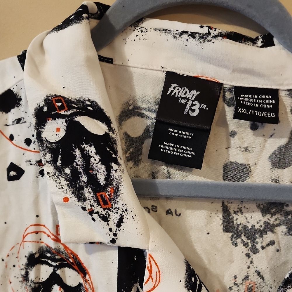 Men's Friday The 13th Black And White Shirt Xxl Nwot - Gem
